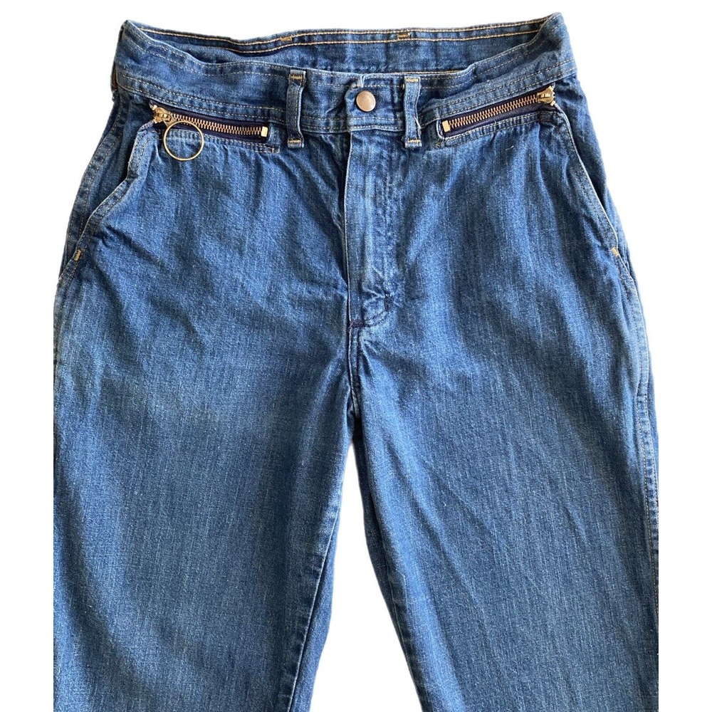 Vintage 70s Wrangler Bell Bottom Flare Hippie Boho Denim Jeans Meas. 26x32
